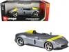 Bburago Ferrari Monza Sp1 Silver Metallic With Yellow Stripes 1/18 Diecast Model Car By
