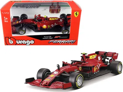 Bburago Ferrari Sf1000 #16 Charles Leclerc Tuscan Gp Formula One F1 (2020) "ferrari's 1000th Race" 1/43 Diec In Burgundy