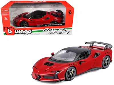 Bburago Ferrari Sf90 Xx Stradale Red With Black Top "race And Play" Series 1/24 Diecast Model Car By  In Animal Print