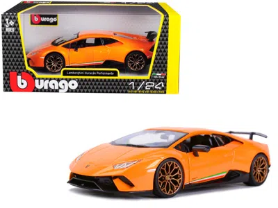 Bburago Lamborghini Huracan Performante Orange Metallic 1/24 Diecast Model Car By