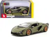 Bburago Lamborghini Sian Fkp 37 Matt Green Metallic With Copper Wheels 1/24 Diecast Model Car By