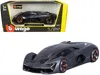 Bburago Lamborghini Terzo Millennio Dark Gray Metallic With Black Top And Carbon Accents 1/24 Diecast Model