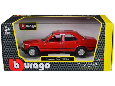 Bburago Mercedes-benz 190 E 2.6 Red 1/24 Diecast Model Car By