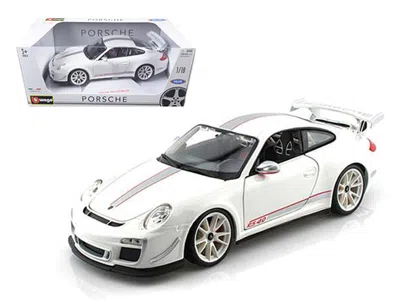 Bburago Porsche 911 Gt3 Rs 4.0 White 1/18 Diecast Car Model By