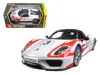 Bburago Porsche 918 Spyder Weissach #3 White 1/24 Diecast Model Car By