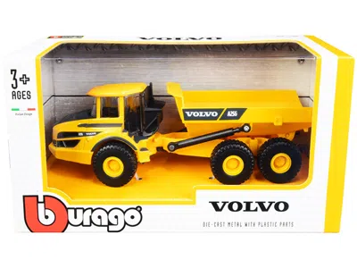 Bburago Volvo A25g Articulated Hauler Yellow 1/50 Diecast Model By