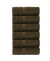 Bc Bare Cotton Luxury Hotel Spa Towel Turkish Cotton Hand Towels, Set Of 6 In Cocoa