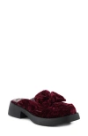 Bc Footwear Flower Mule In Burgundy