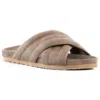 Bc Footwear Game Over Womens Criss-cross Vegan Suede Slide Sandals In Multi