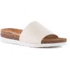 Bc Footwear Get Going Womens Cork Faux Leather Slide Sandals In Multi