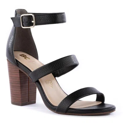 Bc Footwear Justified Womens Buckle Faux Leather Heels In Multi