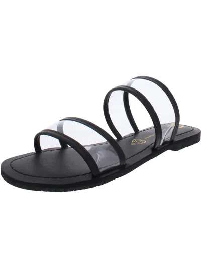 Bc Footwear Nectar Womens Slip On Open Toe Pool Slides In Black