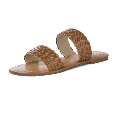 Bc Footwear Perfectly Crafted Womens Vegan Leather Double Band Flat Sandals In Multi