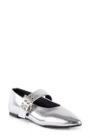Bc Footwear Spinning Around Mary Jane Flat In Silver