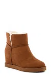 Bc Footwear Undecided Boot Women's Brown Round Toe Wedge Bootie Jobb120 In Brown