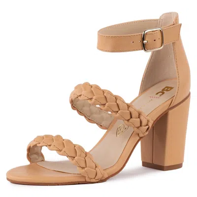 Bc Footwear Wanna Be Womens Braided Faux Leather Heels