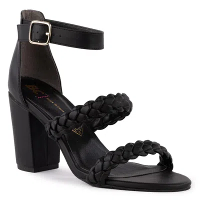 Bc Footwear Wanna Be Womens Braided Faux Leather Heels In Multi