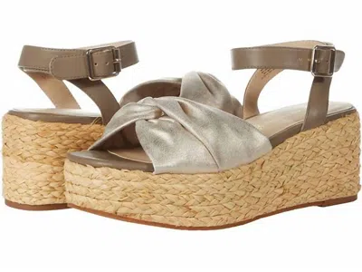 Bc Footwear Winning Espadrille Sandals In Gold Distressed Metallic In Multi