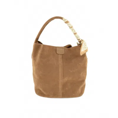 Bc Handbags Cleo Medium Bucket Bag In Tan In Brown