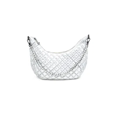 Bc Handbags Marly Nylon Bag In Silver