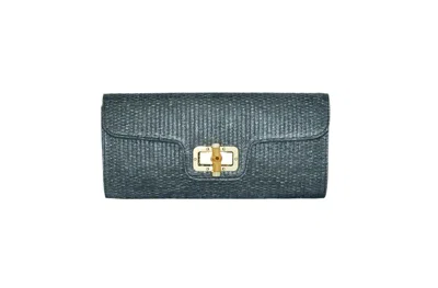 Bc Handbags Women's Bamboo Buckle Clutch Bag In Black In Gray