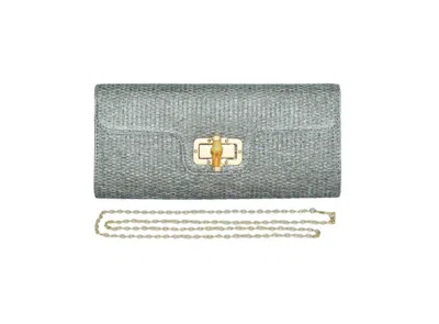 Bc Handbags Women's Bamboo Buckle Clutch In Silver