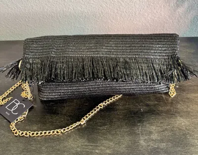 Bc Handbags Women's Boho Luxe Fringe Crossbody Bag In Black