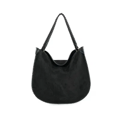 Bc Handbags Women's Braided Handle Hobo Bag In Black