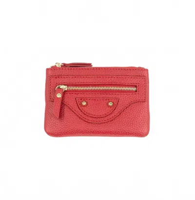 Bc Handbags Women's Ciaga Leather Zippered Card Case In Red