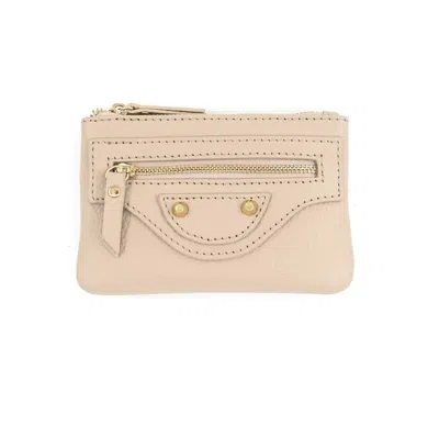 Bc Handbags Women's Ciaga Leather Zippered Card Case In Beige In Nude