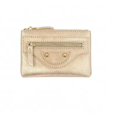 Bc Handbags Women's Ciaga Leather Zippered Card Case In Gold