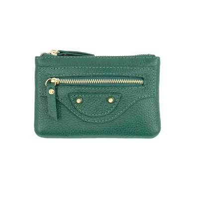 Bc Handbags Women's Ciaga Leather Zippered Card Case In Green