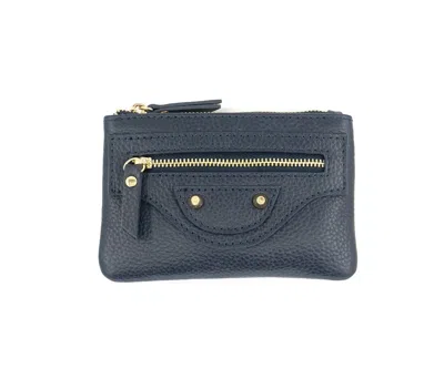 Bc Handbags Women's Ciaga Leather Zippered Card Case In Navy In Blue