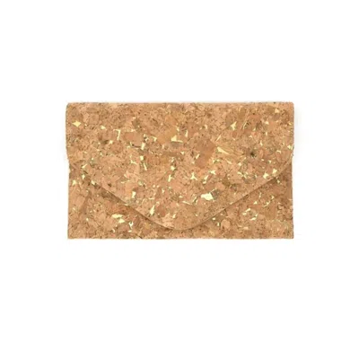 Bc Handbags Women's Cork Envelope Clutch Bag In Gold