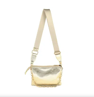 Bc Handbags Women's Metallic Coated Canvas Bag In Gold
