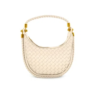 Bc Handbags Women's Mini Woven Hobo Bag In Beige In Sand