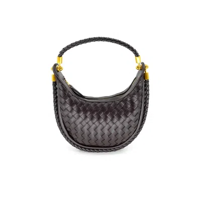 Bc Handbags Women's Mini Woven Hobo Bag In Black