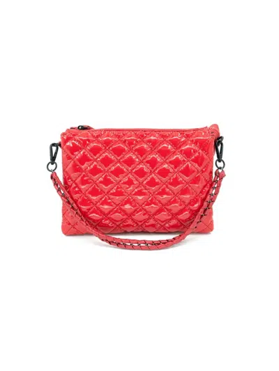 Bc Handbags Women's Quilted Patent Shoulder Bag In Red