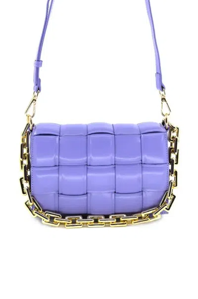 Bc Handbags Women's Quilted Rectangle Crossbody Bag In Lilac