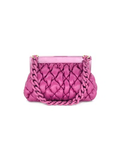 Bc Handbags Women's Quilted Shoulder Bag In Fuchsia In Pink