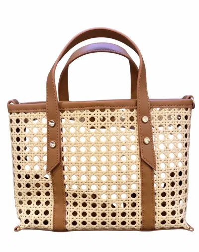 Bc Handbags Women's Rattan Handbag In Beige In Sand