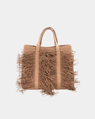 Bc Handbags Women's Sahara Fringe Raffia Tote Bag In Cocoa In Brown