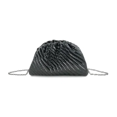 Bc Handbags Women's Woven Evening Clutch Bag In Black