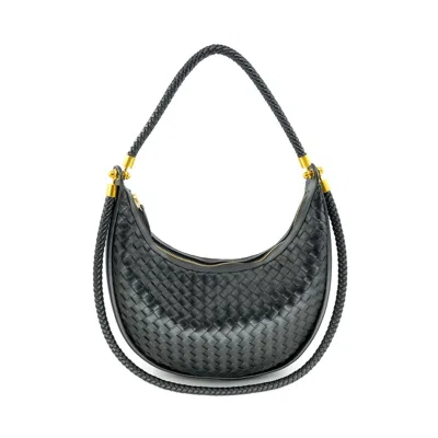 Bc Handbags Women's Woven Hobo Bag In Black