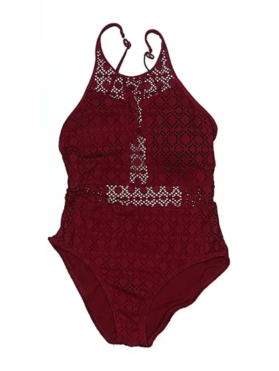 Pre-owned Bca By Rebecca Virtue One Piece Swimsuit In Burgundy
