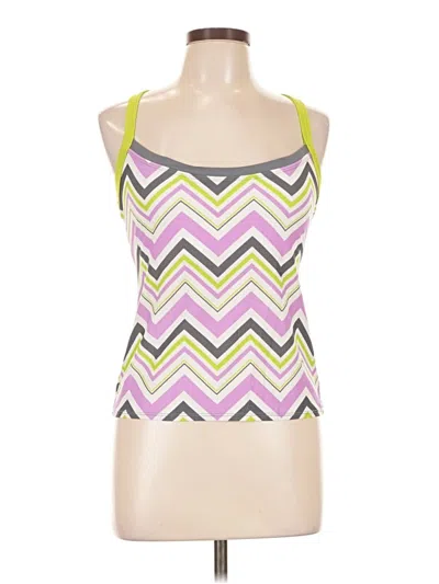 Pre-owned Bca By Rebecca Virtue Tank Top Yellow Halter Neckline Tops