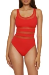Bca Mesh Inset One-piece Swimsuit