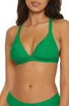 Bca Shirred Halter Bikini Top