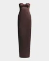 Bcbg Mariane Strapless Satin Column Gown