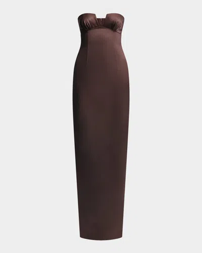 Bcbg Mariane Strapless Satin Column Gown